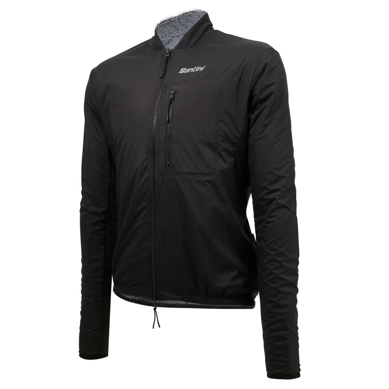 Santini Gravel Alpha Trail Windproof Jacket in Black
