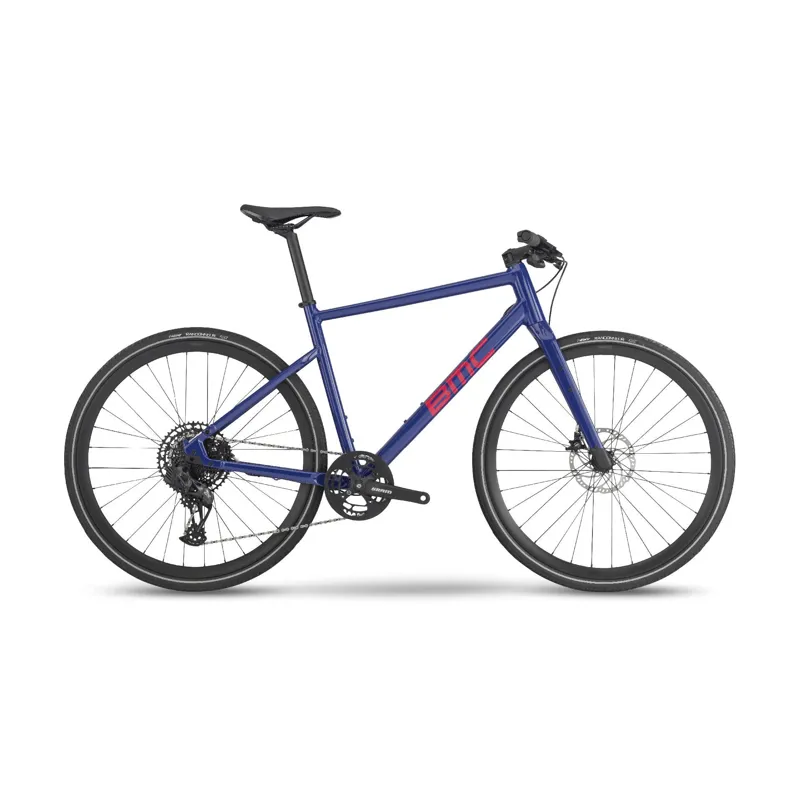 Bmc Alpenchallenge AL One Hybrid Bike GX Eagle AXS Ultramarine Blue Red
