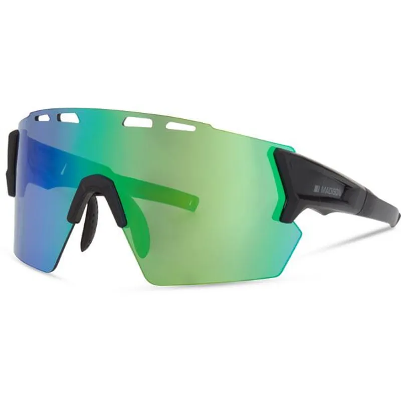 Madison Stealth II Glasses GY/ GN Matt Grey one size green mirror-3