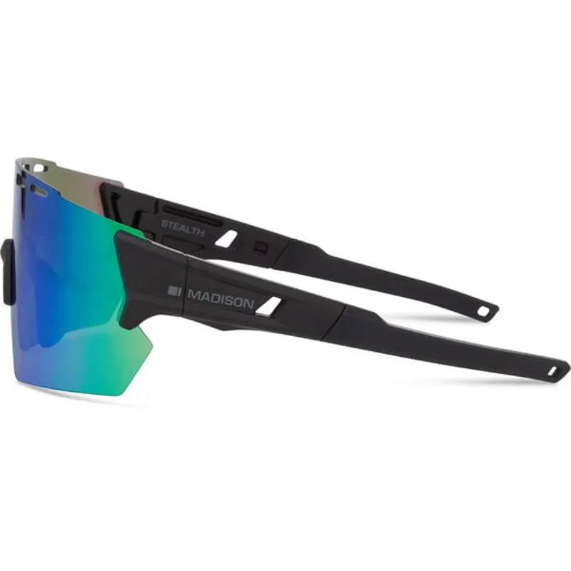 Madison Stealth II Glasses GY/ GN Matt Grey one size green mirror-1