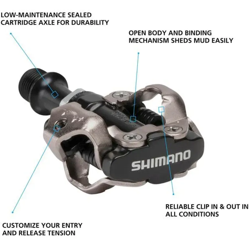 PD-M540 MTB SPD pedals - two sided mechanism in black-1