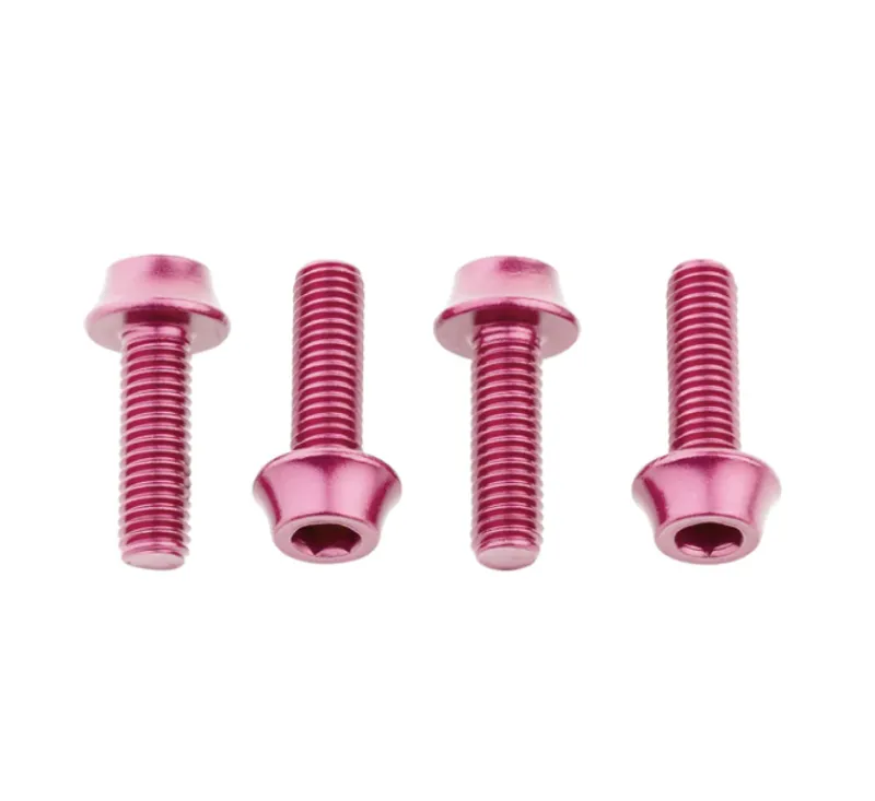 Wolf Tooth 4-piece Water Bottle Cage Bolts in Pink