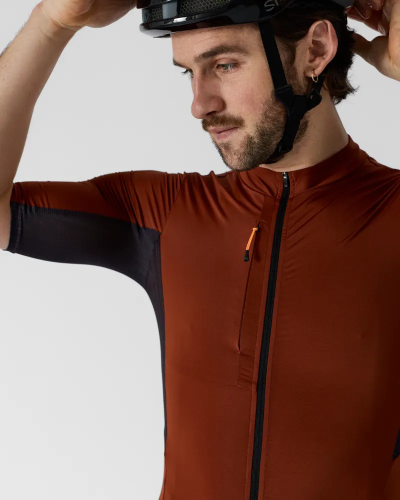 Albion Men's Traverse Jersey in Burnt Ochre - Ltd Ed Super7 collab-5