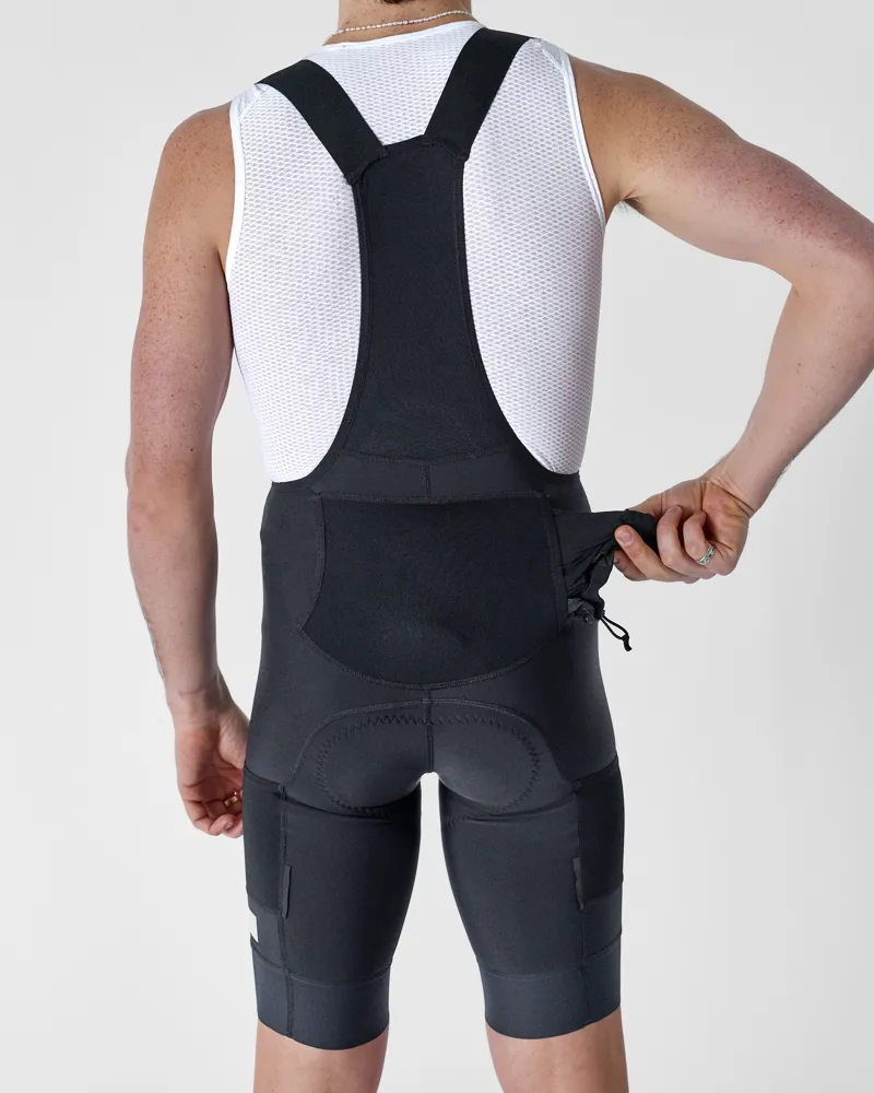 Albion Men's All Road ABR1 Pocket Bib Shorts in Graphite-1