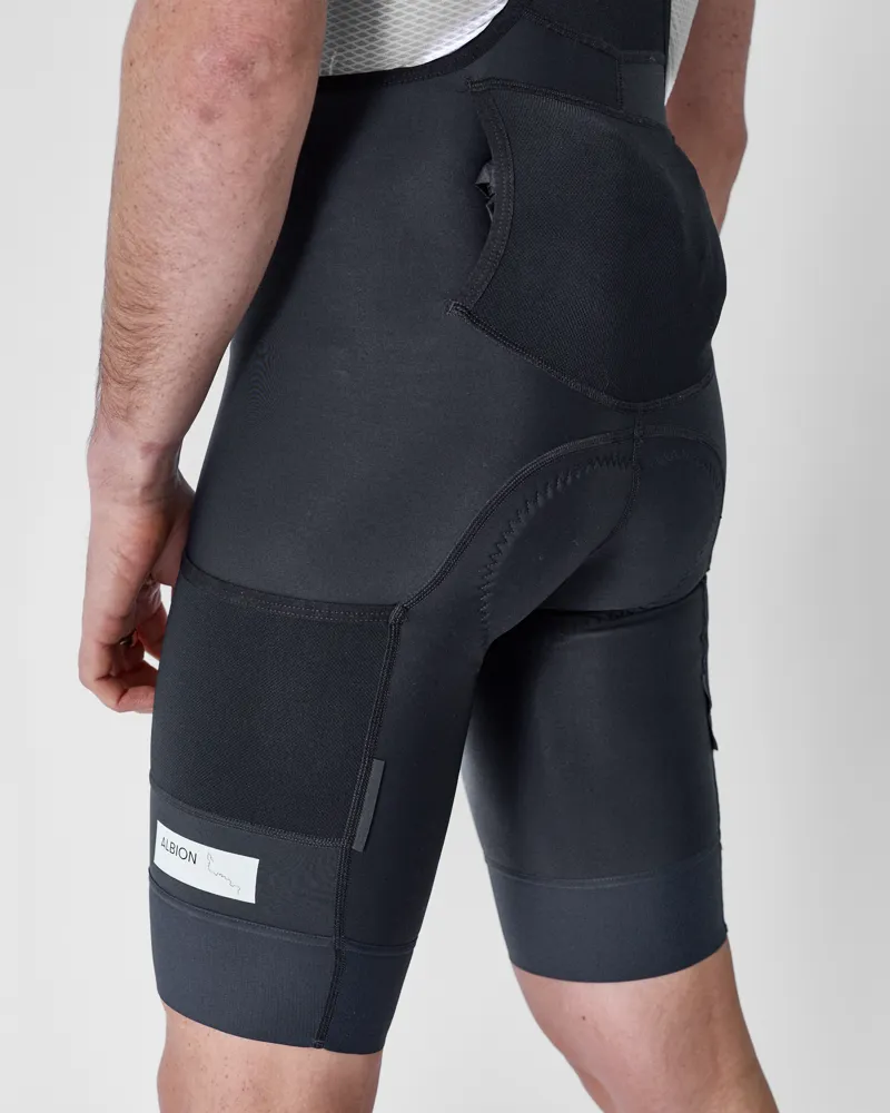 Albion Men's All Road ABR1 Pocket Bib Shorts in Graphite-2