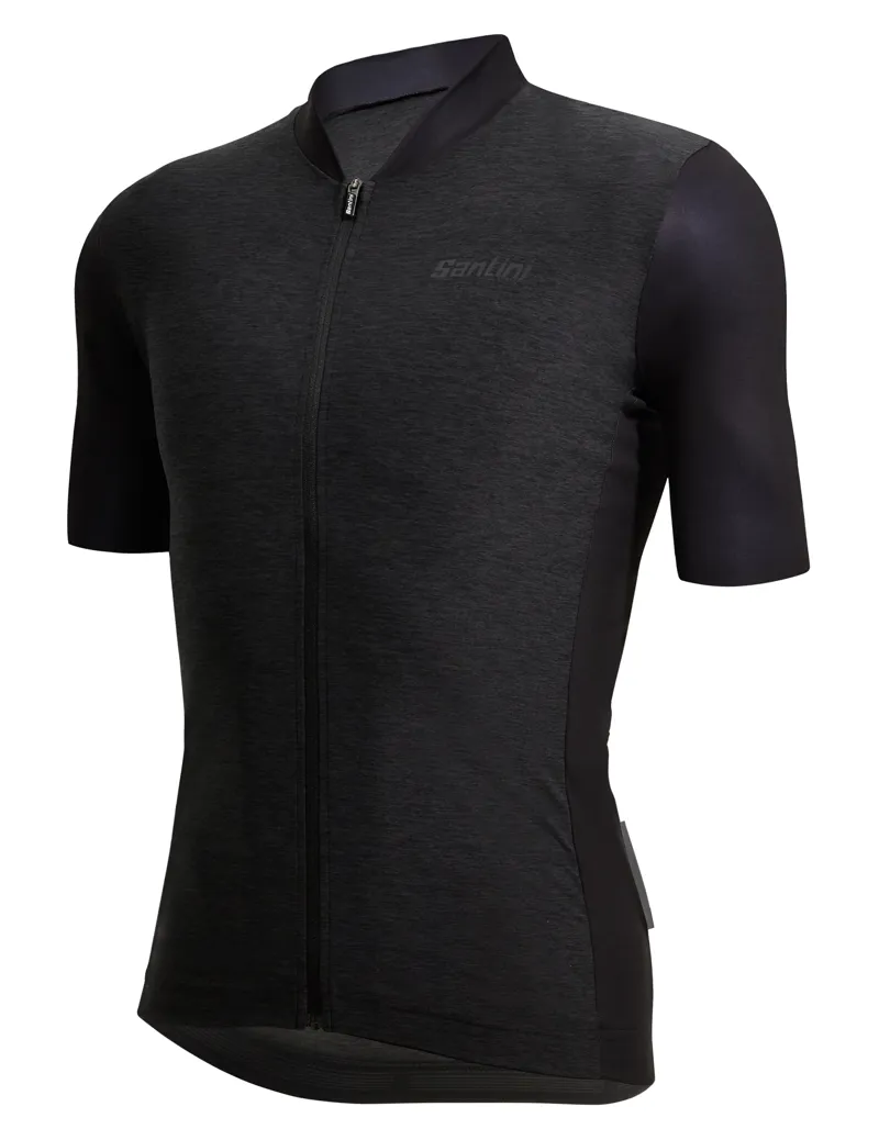 Santini Men's Color Puro Short Sleeve Jersey in Black-1