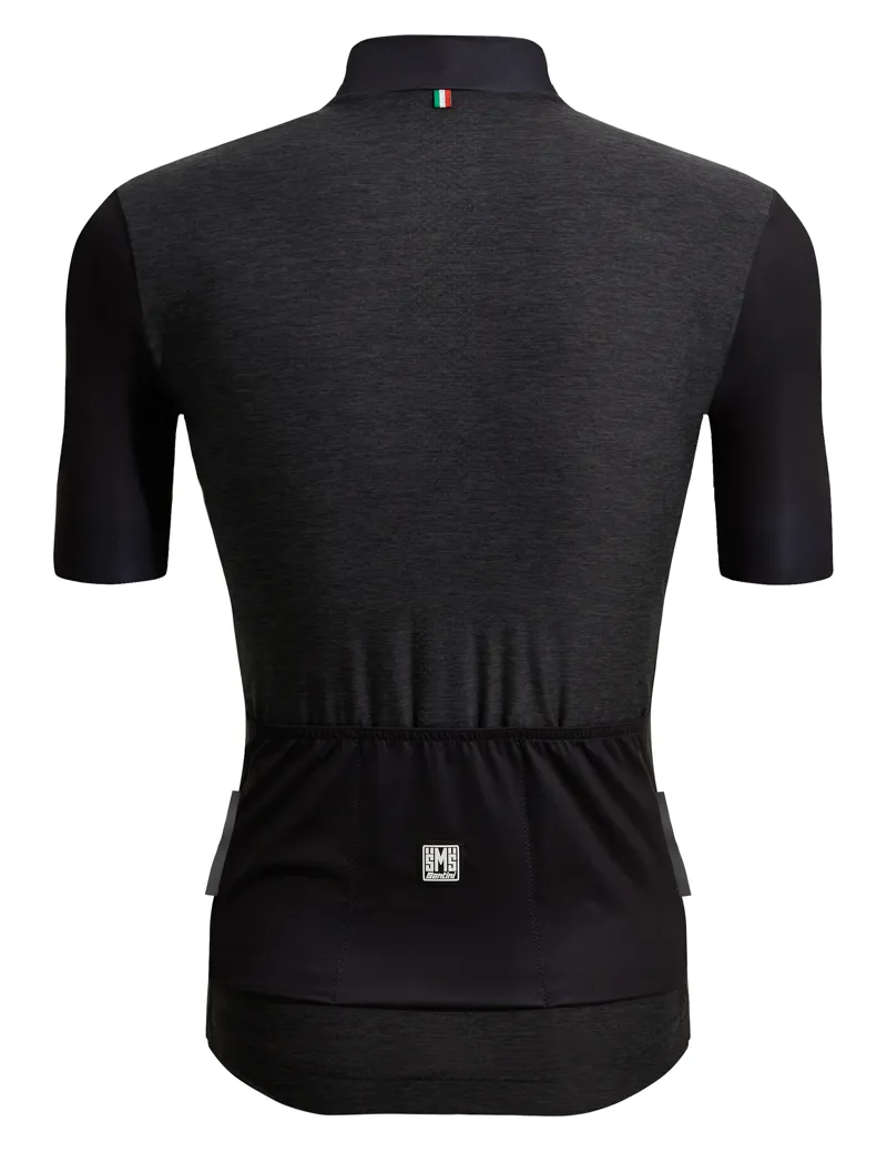 Santini Men's Color Puro Short Sleeve Jersey in Black-2