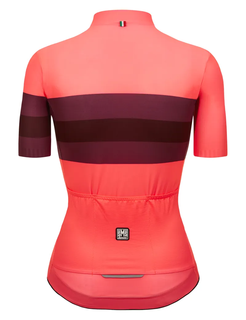 Santini Women's Eco Sleek Bengal Short Sleeve Jersey in pink-2