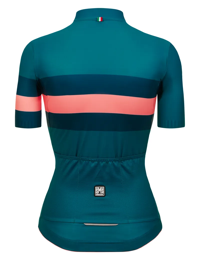 Santini Women's Eco Sleek Bengal Short Sleeve Jersey in Teal-2