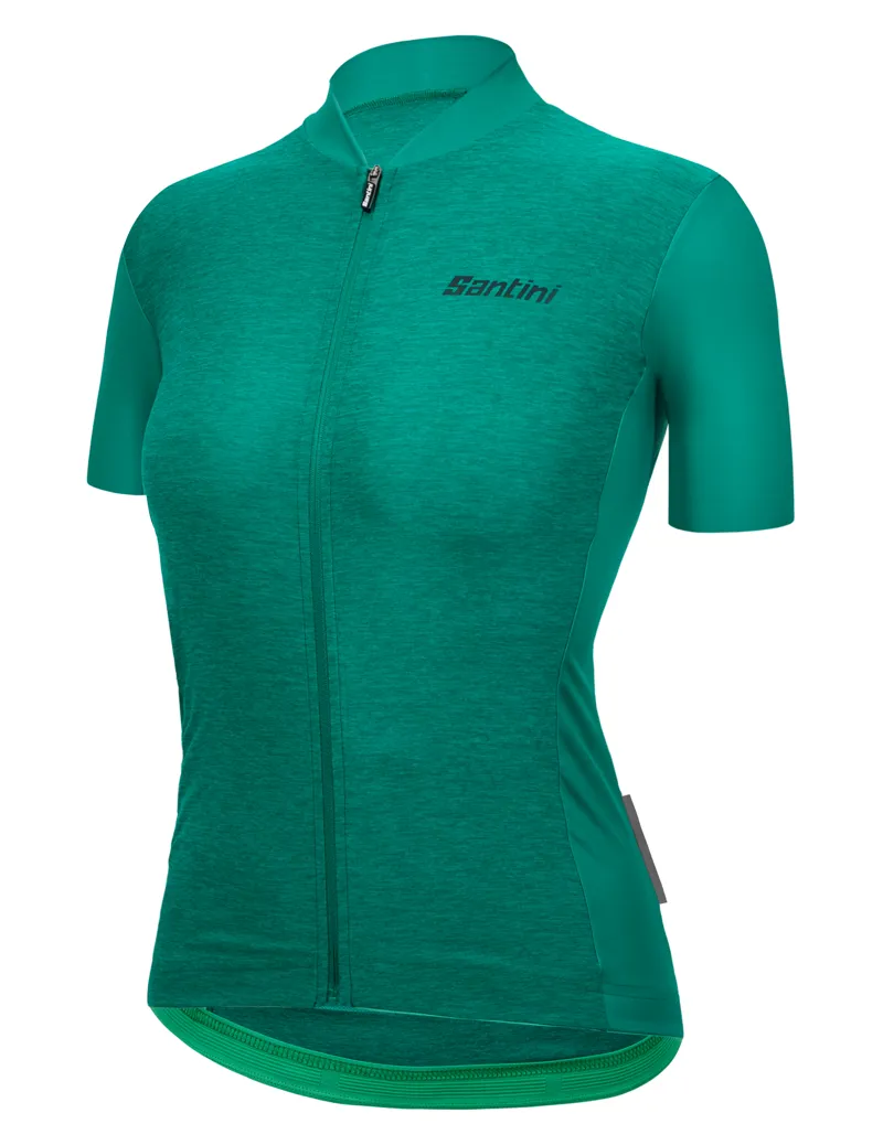 Santini Women's Color Puro Short Sleeve Jersey in Green-1