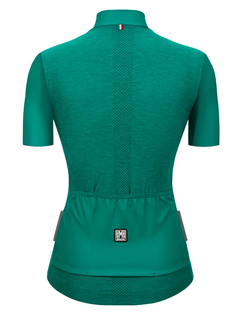 Santini Women's Color Puro Short Sleeve Jersey in Green-2