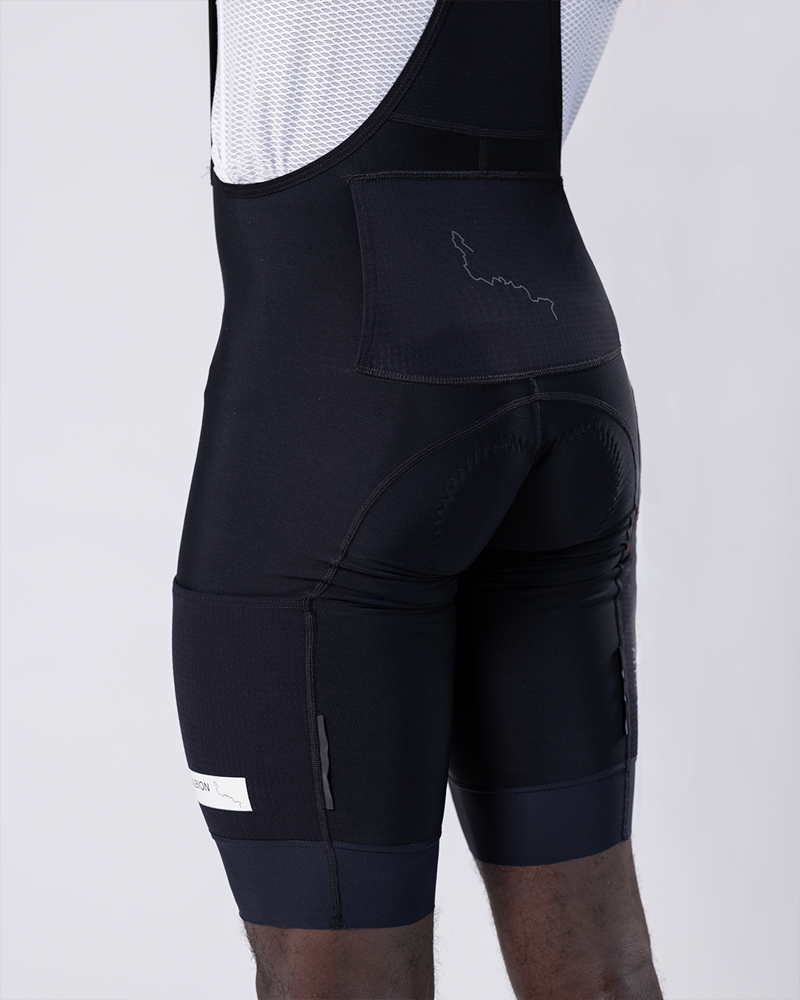 Men's Thermal Pocket Bib Shorts in Black-1