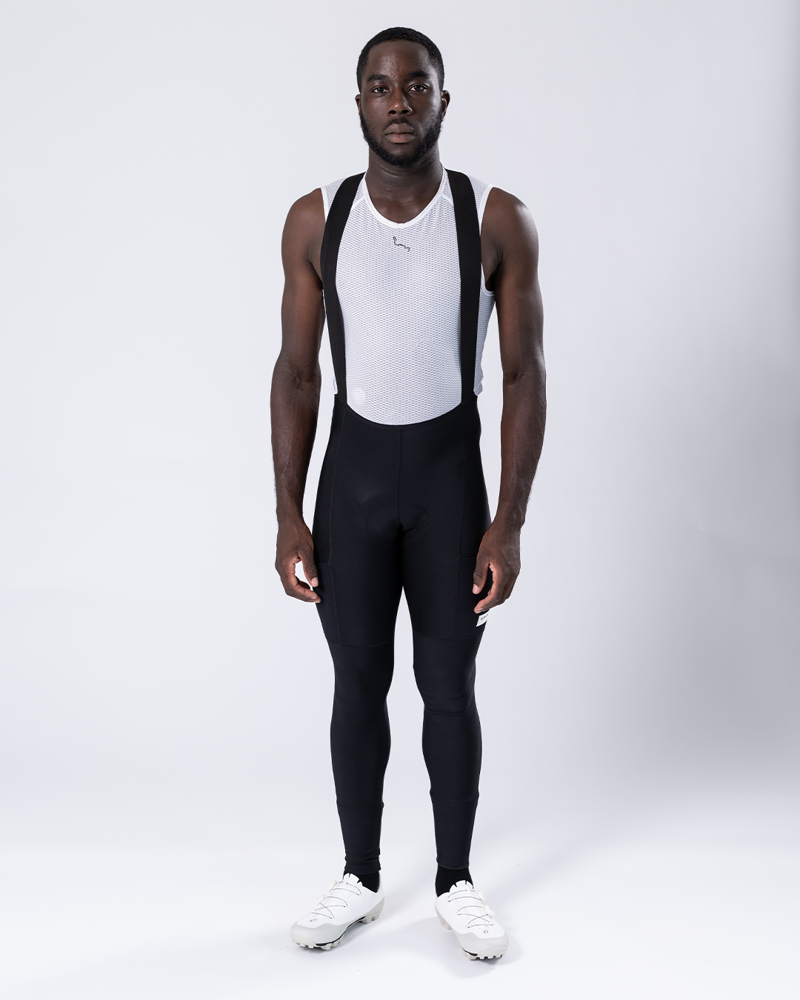 MEN'S THERMAL POCKET BIB TIGHTS in BLACK-1