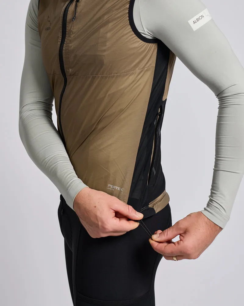 Albion Men's Wind Gillet in Dark Sand-5