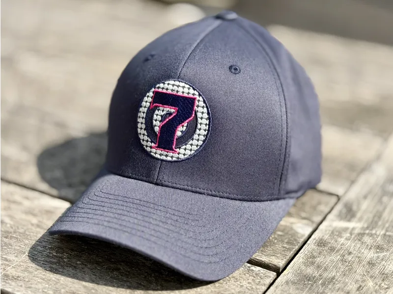Super 7 Baseball cap with Flexfit S/M in ink blue-1