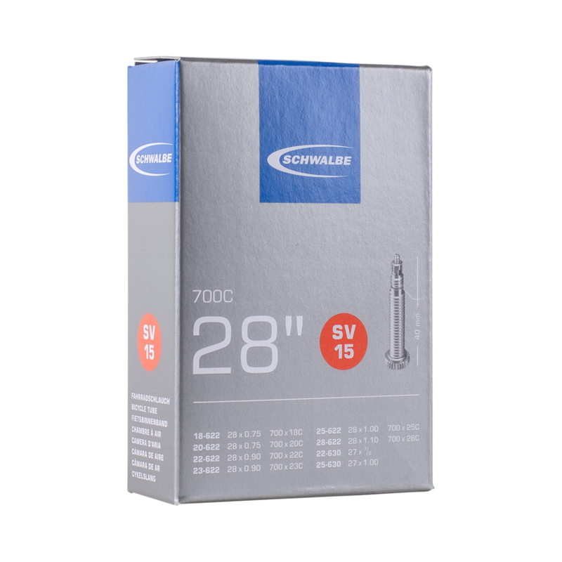 Schwalbe SCV15 700x23/30c Inner Tube in Black-3