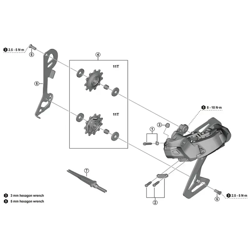 Shimano TL-EW300 E-Tube Di2 3.45mm Plug Tool in Black-1