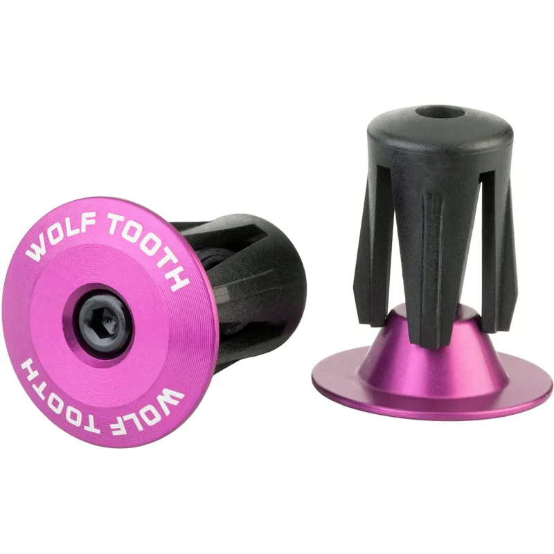 Wolf Tooth Alloy Bar End Plugs in Purple