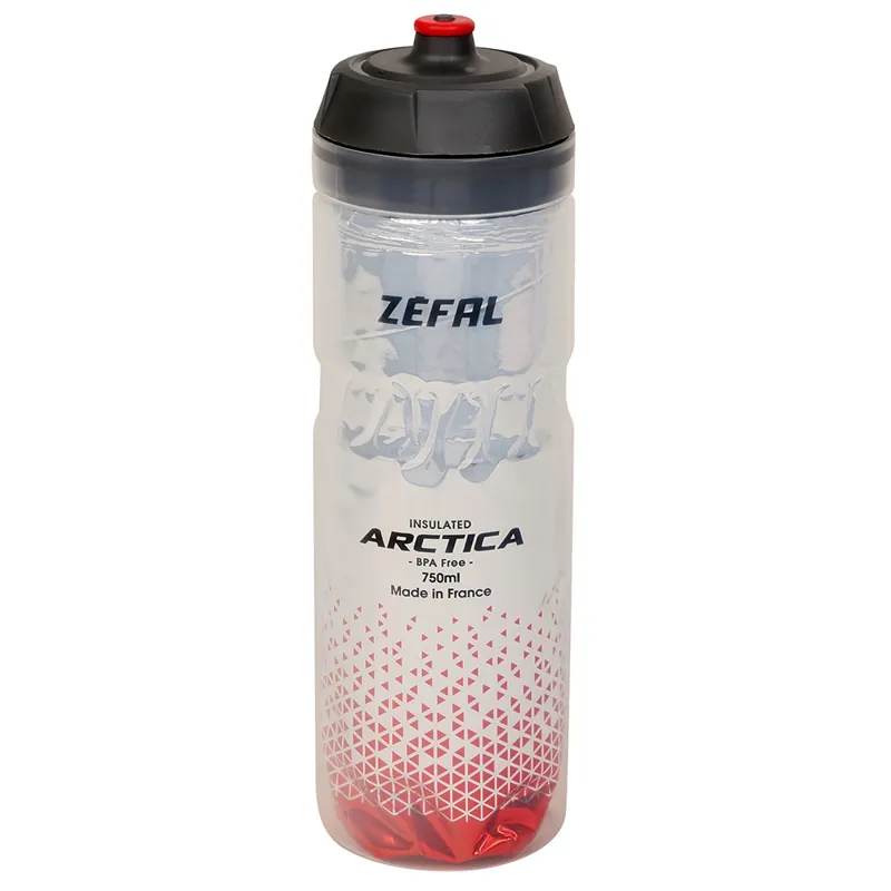 Zefal Arctica 75 Bike Bottle in Silver/Red